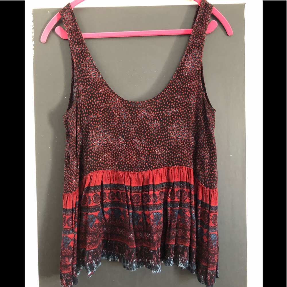 Printed shirt with scoop back -urban outfitters